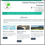 Screen shot of the Catalyst Therapy & Training Company website.