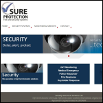 Screen shot of the Sure Alarm Systems Ltd website.