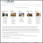 Screen shot of the Cambuild Ltd website.