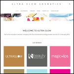 Screen shot of the Ultra Glow Cosmetics Ltd website.