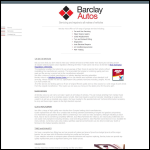 Screen shot of the Barclay Auto Electrical Ltd website.
