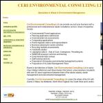 Screen shot of the Ceri Environmental Consulting Ltd website.