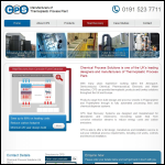 Screen shot of the Chemical Process Solutions Ltd website.