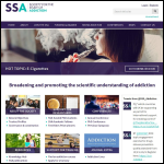 Screen shot of the The Society for the Study of Addiction website.