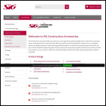 Screen shot of the Sig Construction Accessories Ltd website.