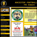 Screen shot of the Rocester Football Club Ltd website.