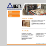 Screen shot of the Delta Automation Systems Ltd website.