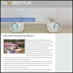 Screen shot of the Kaw Installations Ltd website.