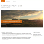 Screen shot of the K.R. Investments Ltd website.