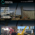 Screen shot of the Newcastle Crane & Lifting Services Ltd website.