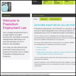 Screen shot of the Praesidium Employment Network Ltd website.