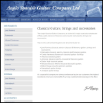 Screen shot of the The Anglo Spanish Guitar Company Ltd website.