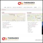 Screen shot of the Theradex (Europe) Ltd website.