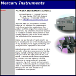 Screen shot of the Mercury Instruments Ltd website.