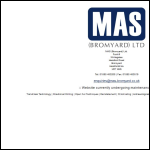 Screen shot of the M.A.S. (Bromyard) Ltd website.
