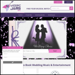 Screen shot of the Wedding Grooves website.