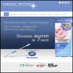 Screen shot of the Instant Whites website.