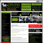 Screen shot of the 1st Driving School website.