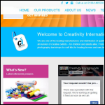 Screen shot of the Creativity International Ltd website.
