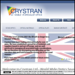 Screen shot of the Crystran Ltd website.