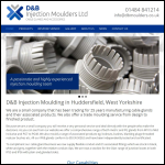 Screen shot of the D & B Injection Moulders Ltd website.