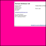 Screen shot of the Horizon Knitwear Manufacturers Ltd website.