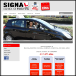 Screen shot of the Signal School of Motoring website.