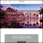 Screen shot of the Eden Travel Ltd website.