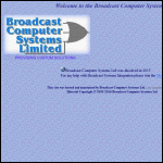 Screen shot of the Broadcast Computer Systems Ltd website.