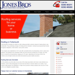 Screen shot of the Jones Brothers (Flat Roofing) Ltd website.