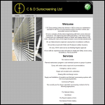 Screen shot of the C + D Sunscreening Ltd website.