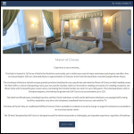 Screen shot of the Coulsdon Manor Hotel Ltd website.