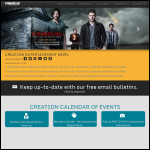 Screen shot of the Creation Entertainments Ltd website.