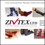 Screen shot of the Zivtex Ltd website.