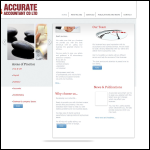 Screen shot of the Accurate Accounts Ltd website.