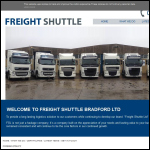 Screen shot of the Freight Shuttle (Bradford) Ltd website.