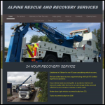 Screen shot of the Alpine Rescue & Recovery Services Ltd website.