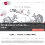 Screen shot of the Power Steering Services Ltd website.