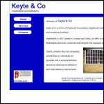 Screen shot of the Keyte & Co. Accountants Ltd website.