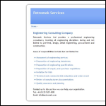 Screen shot of the Petromek Services Ltd website.
