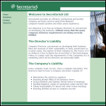 Screen shot of the Secretarius Ltd website.