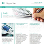Screen shot of the Higgins Day website.