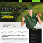 Screen shot of the Langley Gardeners website.