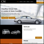 Screen shot of the CM Executive Car Travel Ltd website.