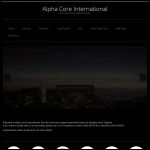 Screen shot of the Alpha Core International website.
