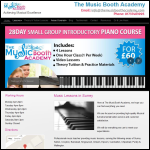 Screen shot of the The Music Booth Academy website.