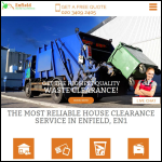 Screen shot of the House Clearance Enfield Ltd website.