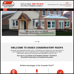 Screen shot of the Essex Conservatory Roofs Ltd website.