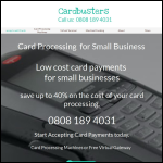 Screen shot of the Cardbusters Ltd website.