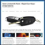 Screen shot of the Rapid Car Keys website.